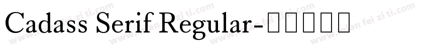 Cadass Serif Regular字体转换